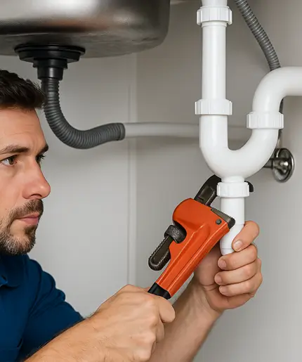 Kitchen sink pipe repair Mission Bend TX — clogged or leaking sink repair